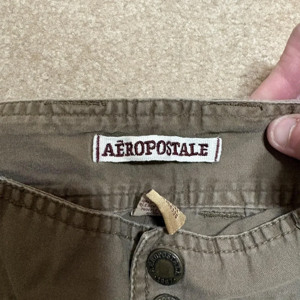 Vtg Aeropostale Cargo Pants 31x30 Brown Twill Military Utility Paratrooper Y2K